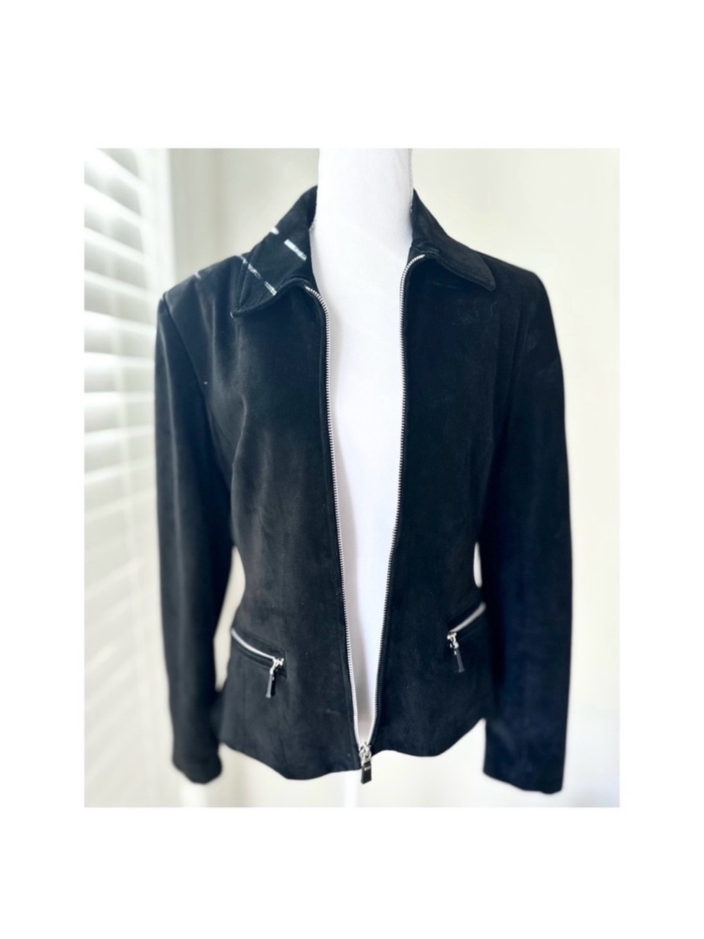 Danier Black Suede Zip Jacket